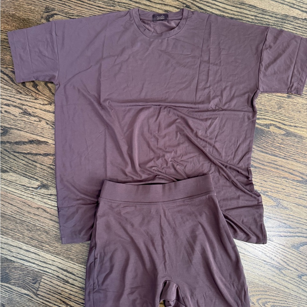 Nuuds Biker Short Set- Coffee- Size Small